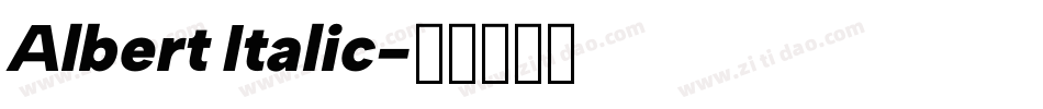 Albert Italic字体转换
